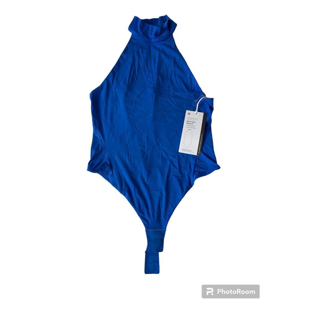 NWT, Lululemon, Women, Mock-Neck Bodysuit, Royal Blue, Sz M - Picture 5 of 7